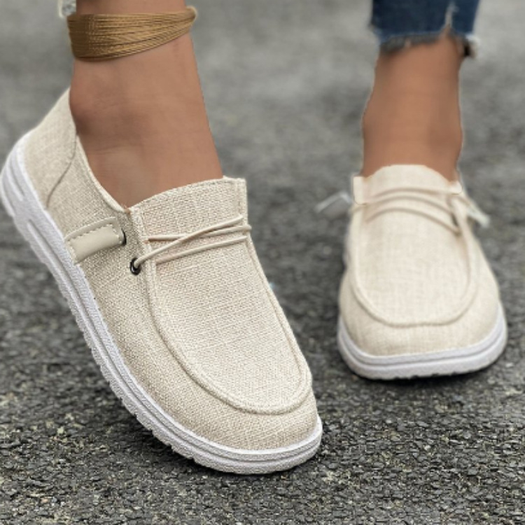 Ženske loafers - svakodnevne slip-on, okrugli nos, PU gornji dio, niski profil, gumeni potplat (PU uložak, PU gornji dio, okrugli nos, niski profil, gumeni potplat)