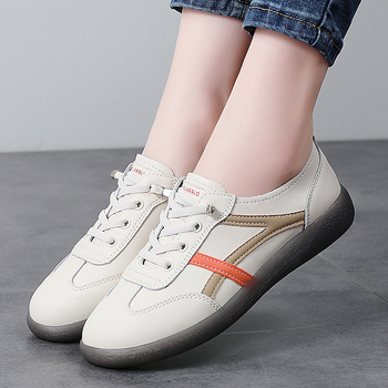 Unisex slip-on tenisice od prave kože s PVC đonom, okrugli vrh, niski gornji dio, casual outdoor obuća