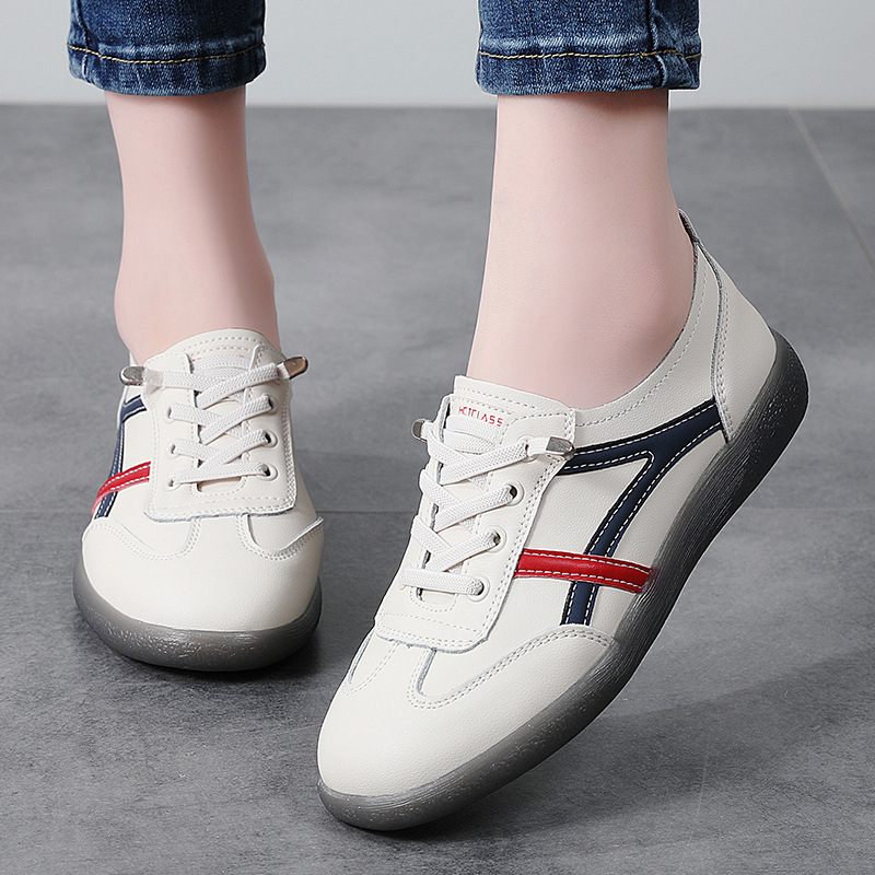 Unisex slip-on tenisice od prave kože s PVC đonom, okrugli vrh, niski gornji dio, casual outdoor obuća