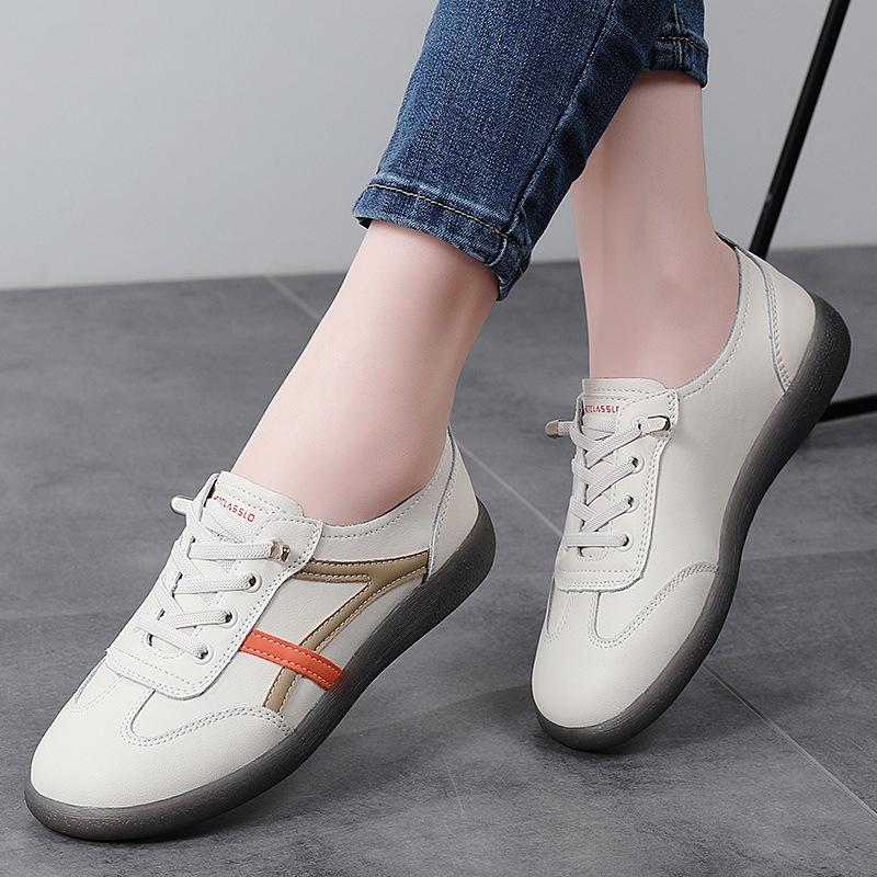 Unisex slip-on tenisice od prave kože s PVC đonom, okrugli vrh, niski gornji dio, casual outdoor obuća