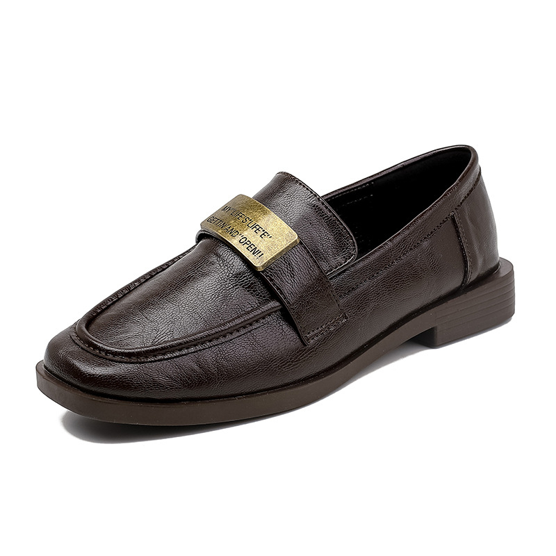 Loafers s kvadratnim vrhom, gornji dio od mikrovlakna, gumena potplat, niski pet 1–3 cm, ulošak od mikrovlaknaste kože