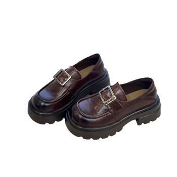 Ženske loaferice s debelim potplatom – PU gornji dio, gumeni potplat, okrugli vrh, srednja visina potpetice 3–6 cm (PU gornji dio; gumeni potplat; okrugli vrh; srednja visina potpetice 3–6 cm)