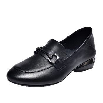 Ženske loafers od sintetičke kože, niski potpetica 1-3 cm, zaobljena prednja, PU ulošak