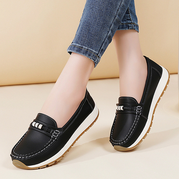 Loafers – korejskog stila, PU gornji dio, niski kliv 1–3 cm, prugasti uzorak, plitko otvorenje