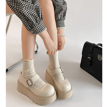 Ženske ravne cipele, vintage stil s debelim petom (gornji dio PU; niski pet; vezanje)