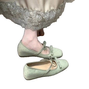 Mary Jane balerine s kvadratnim vrhom, gornji PU dio, PU uložak, gumeni potplat, srednje visine potpetice 3–6 cm
