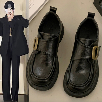 Ženske loaferice od mikrovlakna, okrugli vrh, slip-on, niski pet 1–3 cm, gumeni đon