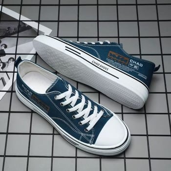 Muške platnene tenisice — prozračne, lagane, s vezicama, niski gornji dio, okrugla špička