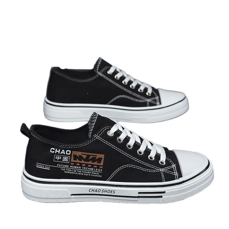 Muške platnene tenisice — prozračne, lagane, s vezicama, niski gornji dio, okrugla špička