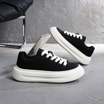 Muške skateboard tenisice s PU gornjim dijelom, niski vrh, debeli đon od gumene pjene, vezanje šnura