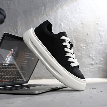 Muške skateboard tenisice s PU gornjim dijelom, niski vrh, debeli đon od gumene pjene, vezanje šnura