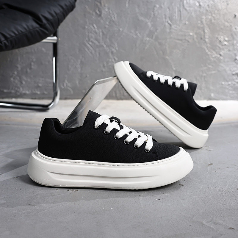 Muške skateboard tenisice s PU gornjim dijelom, niski vrh, debeli đon od gumene pjene, vezanje šnura