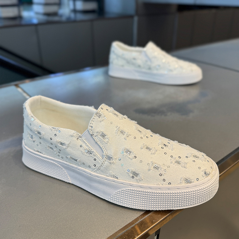 Muške casual slip-on tenisice s debelim potplatom, gornji dio od sintetičke kože, PVC potplat, niski profil, okrugli nos