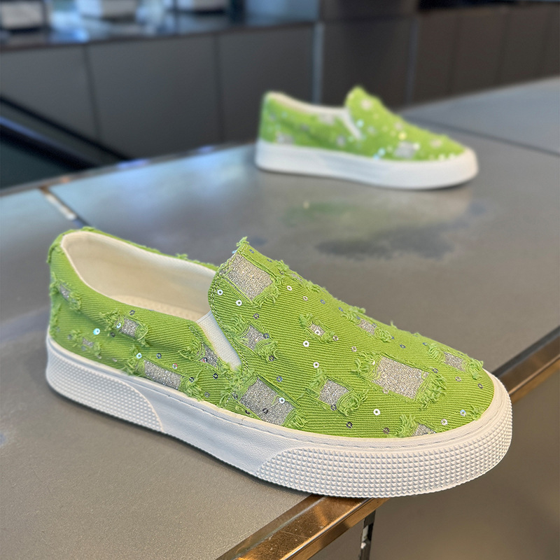 Muške casual slip-on tenisice s debelim potplatom, gornji dio od sintetičke kože, PVC potplat, niski profil, okrugli nos