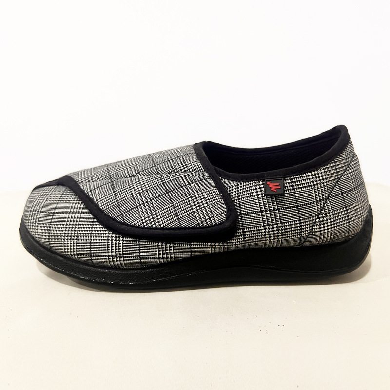 Chivago muške tenisice s plaid uzorkom i Velcro zatvaranjem, pamukov gornji dio, okrugli vrh, ravna gumena potplat, mrežasti unutarnji dio, proljeće–jesen
