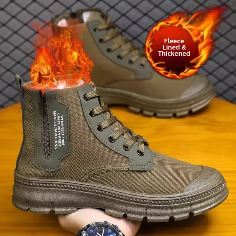 Meeste tööjalanõud ehitusplatsile, hingavad, ülemine kangas, sisetald kanepist, vulkaniseeritud talla, ruudukujuline kand (>8 cm), sügisel 2024