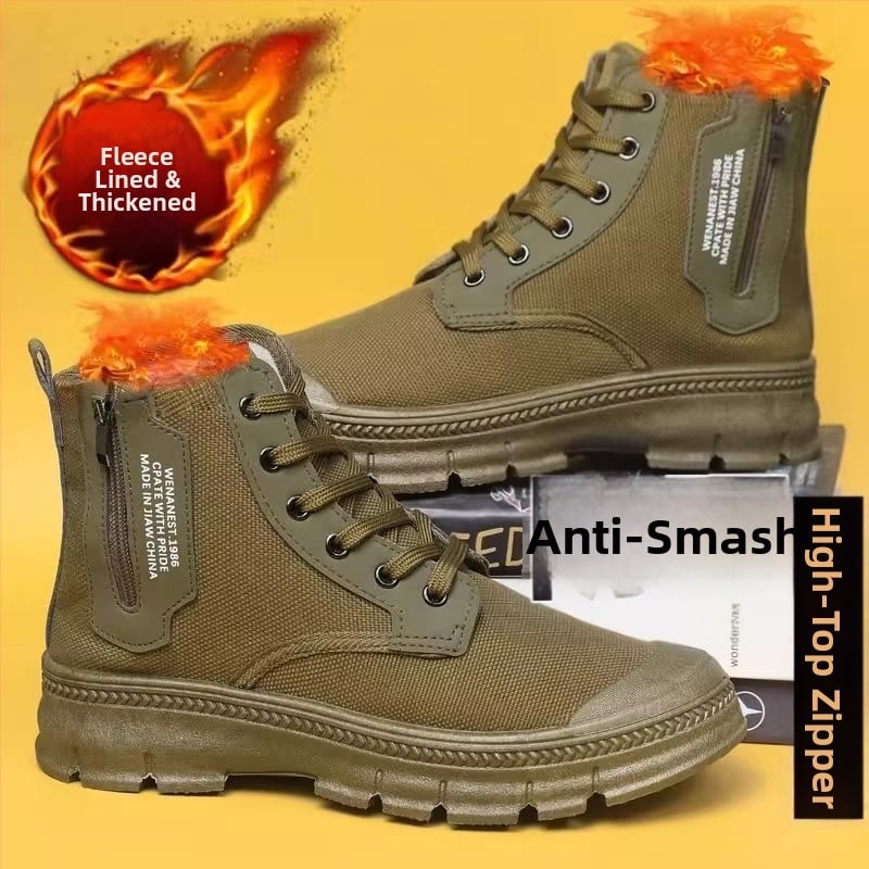 Meeste tööjalanõud ehitusplatsile, hingavad, ülemine kangas, sisetald kanepist, vulkaniseeritud talla, ruudukujuline kand (>8 cm), sügisel 2024