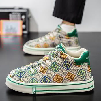 Muške tenisice: prozračni platneni gornji dio, Slip-On s visokim vrhom, PVC potplat, mrežasta podstava