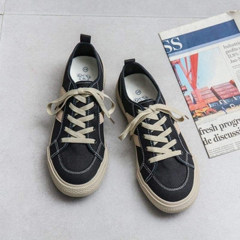 Pantofi sport din pânză pentru bărbați, stil coreean, mid-top, talpă din cauciuc, branț EVA