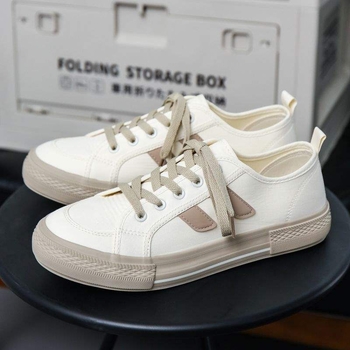 Pantofi sport din pânză pentru bărbați, stil coreean, mid-top, talpă din cauciuc, branț EVA