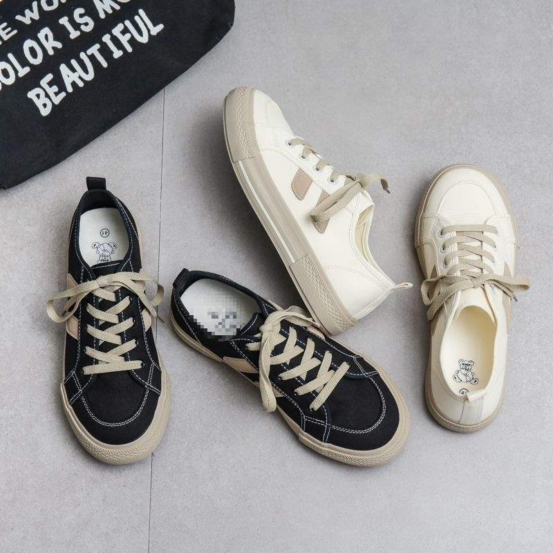 Pantofi sport din pânză pentru bărbați, stil coreean, mid-top, talpă din cauciuc, branț EVA