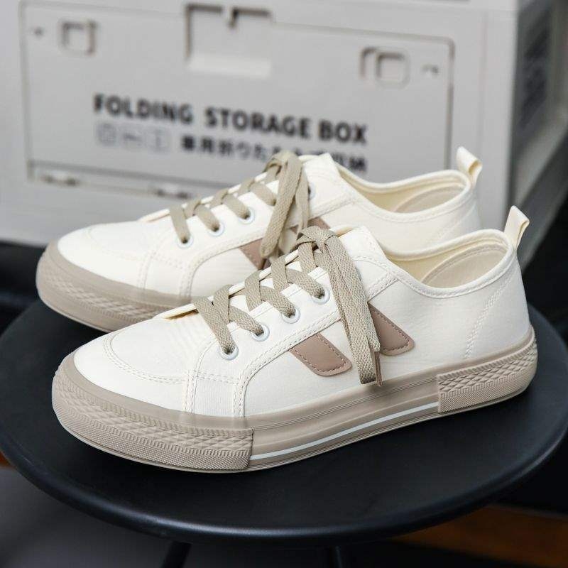 Pantofi sport din pânză pentru bărbați, stil coreean, mid-top, talpă din cauciuc, branț EVA