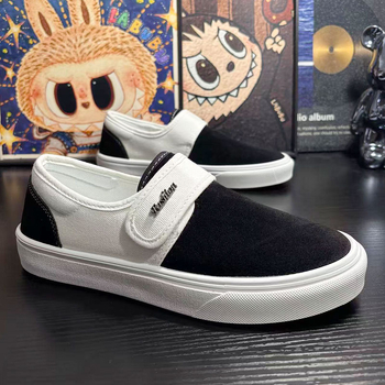 Muške platnene tenisice s Velcro kopčom, prozračne, lagane, gumena potplata