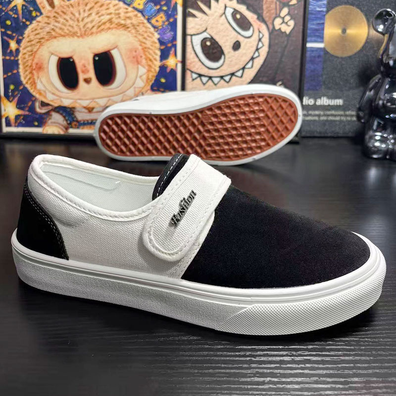 Muške platnene tenisice s Velcro kopčom, prozračne, lagane, gumena potplata