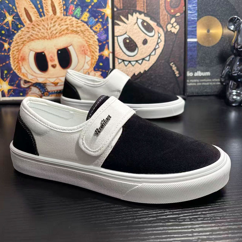 Muške platnene tenisice s Velcro kopčom, prozračne, lagane, gumena potplata