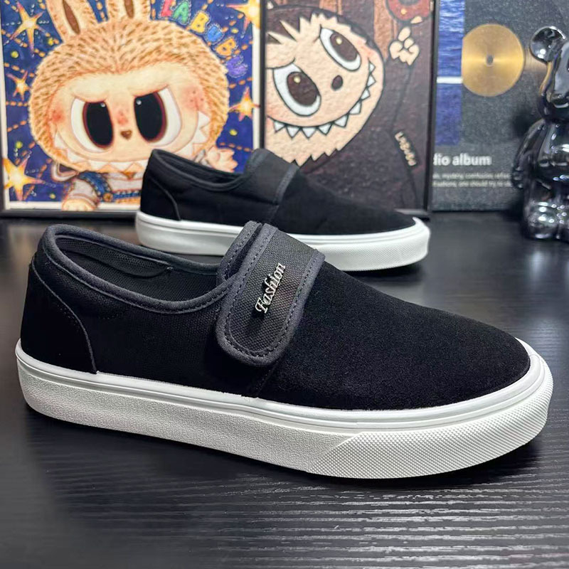 Muške platnene tenisice s Velcro kopčom, prozračne, lagane, gumena potplata