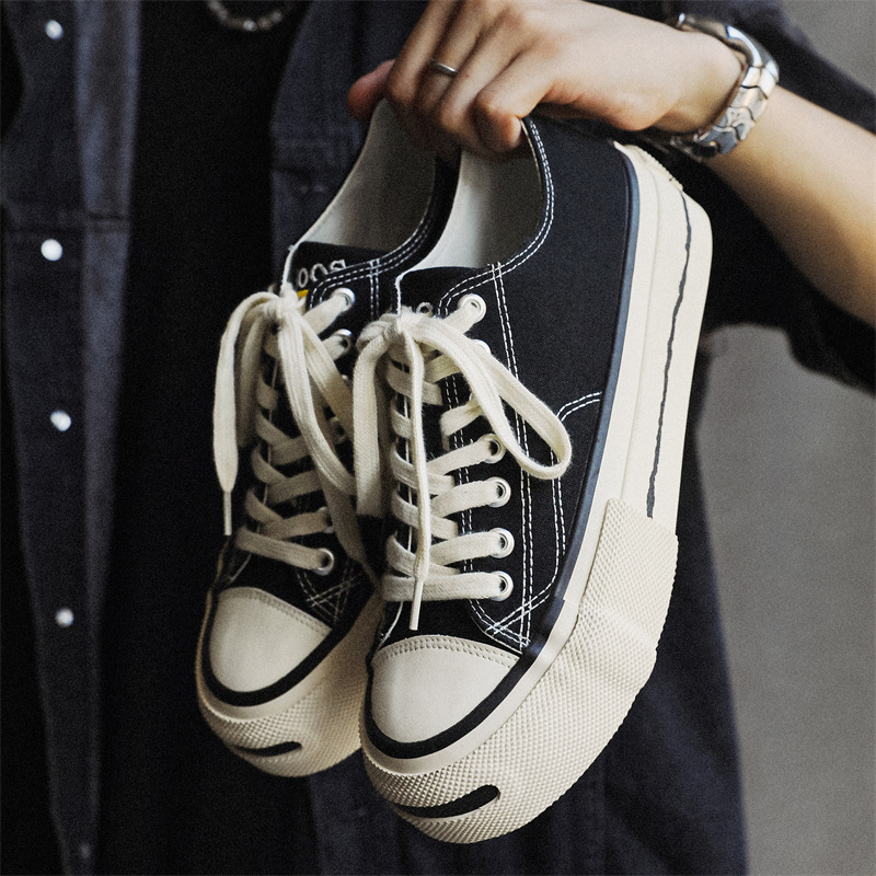 Unisex platnene tenisice, s vezanjem, niska gornja linija, vulkanizirana gumena potplat – prozračne, lagane, otporne na habanje