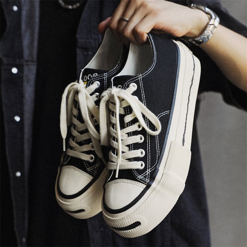 Unisex platnene tenisice, s vezanjem, niska gornja linija, vulkanizirana gumena potplat – prozračne, lagane, otporne na habanje