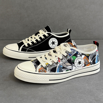 Muške platnene tenisice, korejskog stila, casual, niski vrh, okrugla špička, platnene gornje, gumeni potplat, visina pete 3-5 cm