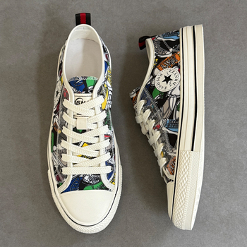 Muške platnene tenisice, korejskog stila, casual, niski vrh, okrugla špička, platnene gornje, gumeni potplat, visina pete 3-5 cm