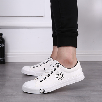 Pantofi casual pentru bărbați din pânză, în stil coreean, respirabili, vârf rotund, talpă vulcanizată