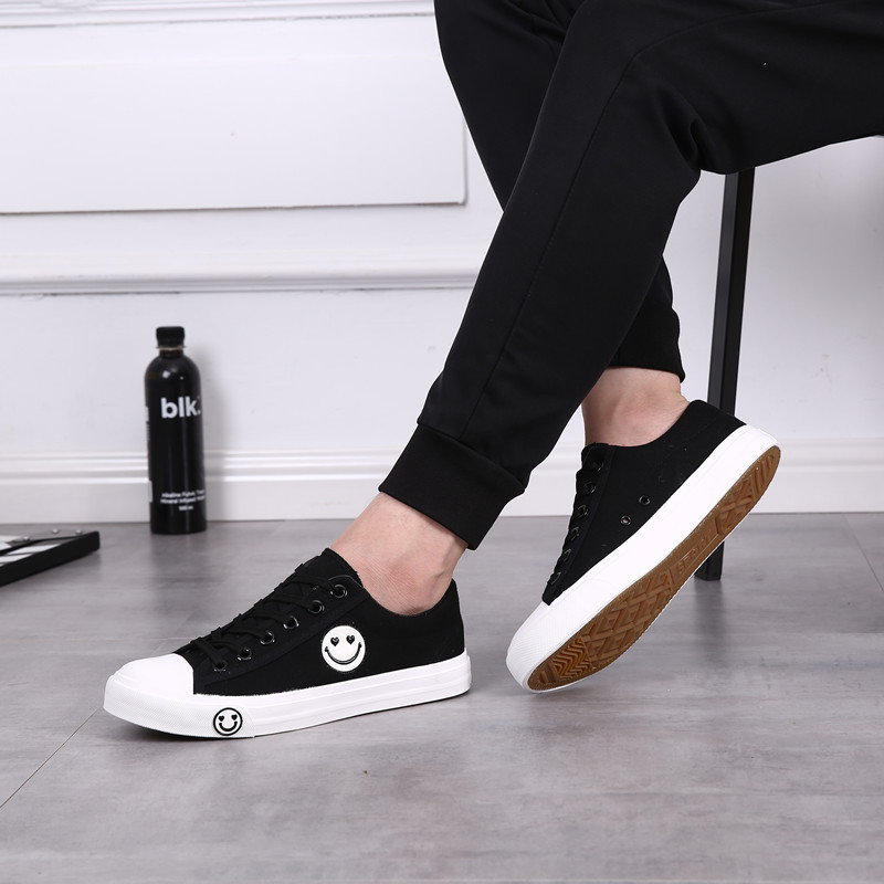 Pantofi casual pentru bărbați din pânză, în stil coreean, respirabili, vârf rotund, talpă vulcanizată