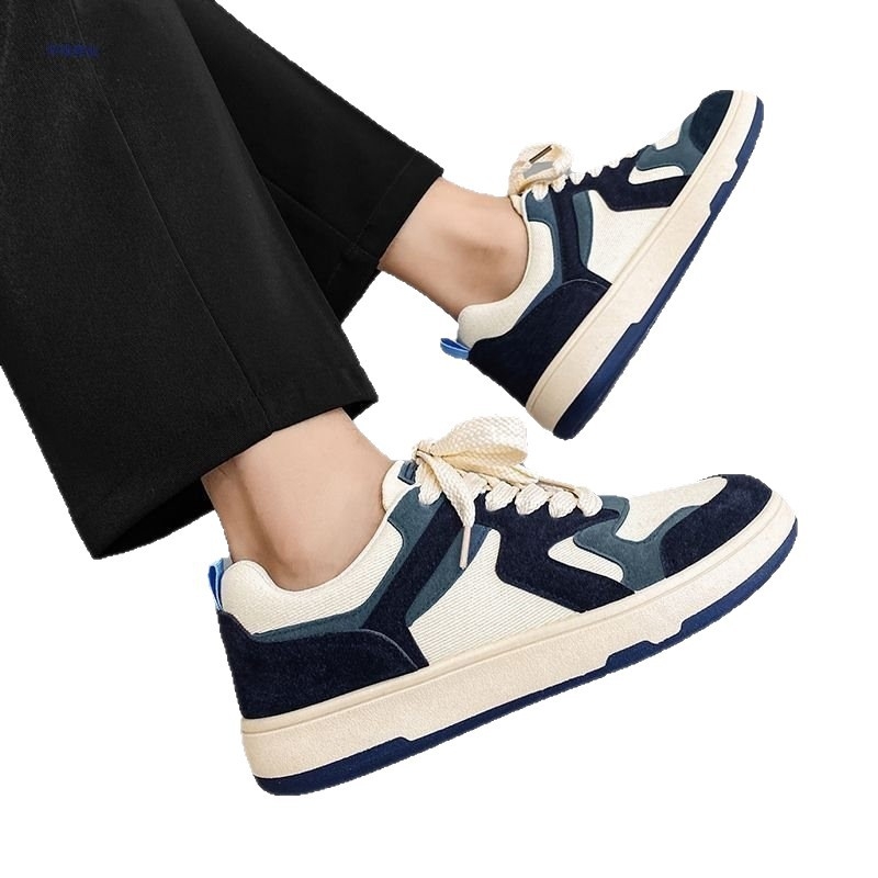 Platnene muške tenisice nižeg profila za casual nošenje, prozračné, šiljat vrh, vezanje, gumena potplat