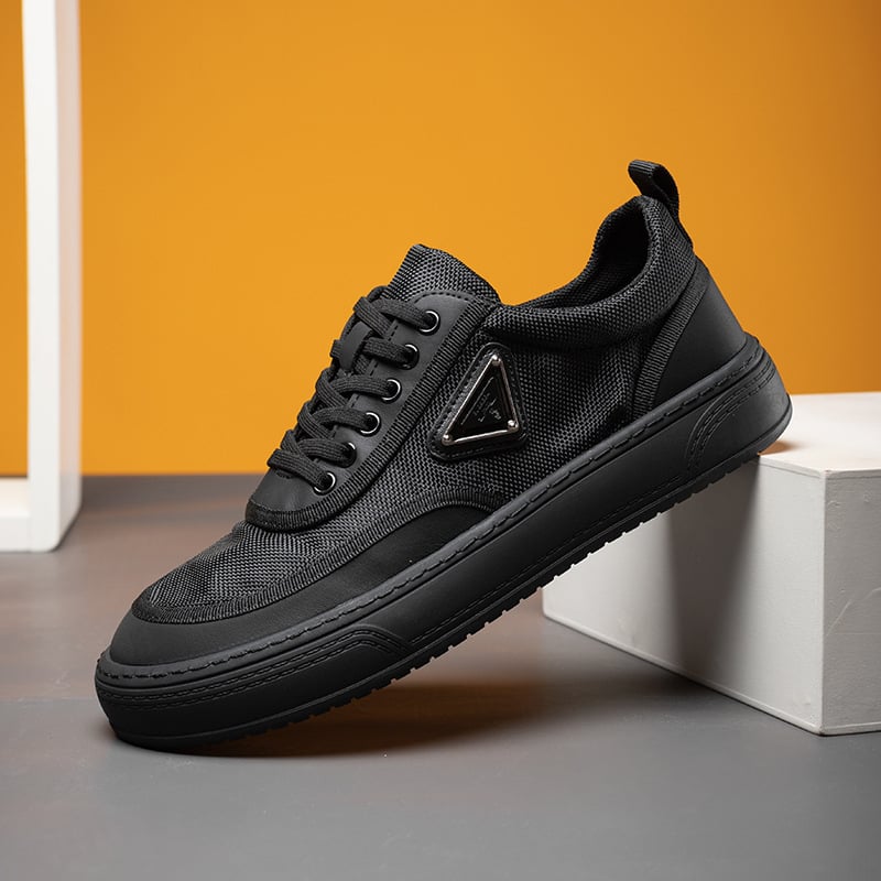 Adidași sport pentru bărbați, respirabili, cu partea superioară din țesătură, vârf rotund, talpă din cauciuc