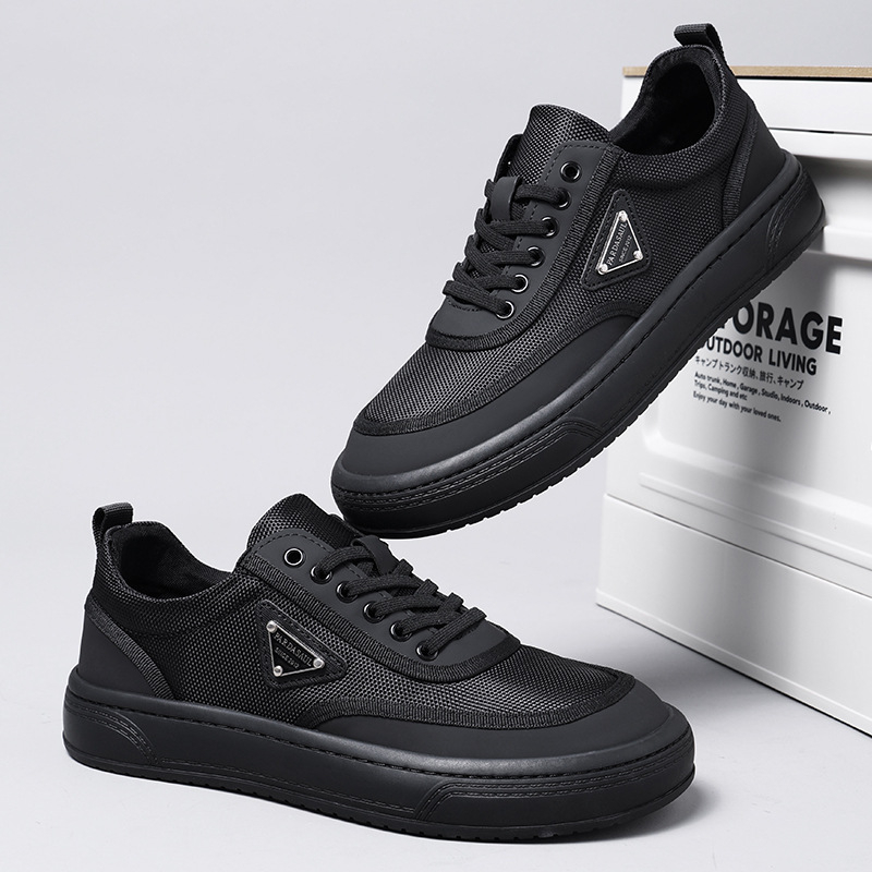 Adidași sport pentru bărbați, respirabili, cu partea superioară din țesătură, vârf rotund, talpă din cauciuc