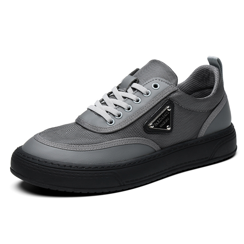 Adidași sport pentru bărbați, respirabili, cu partea superioară din țesătură, vârf rotund, talpă din cauciuc