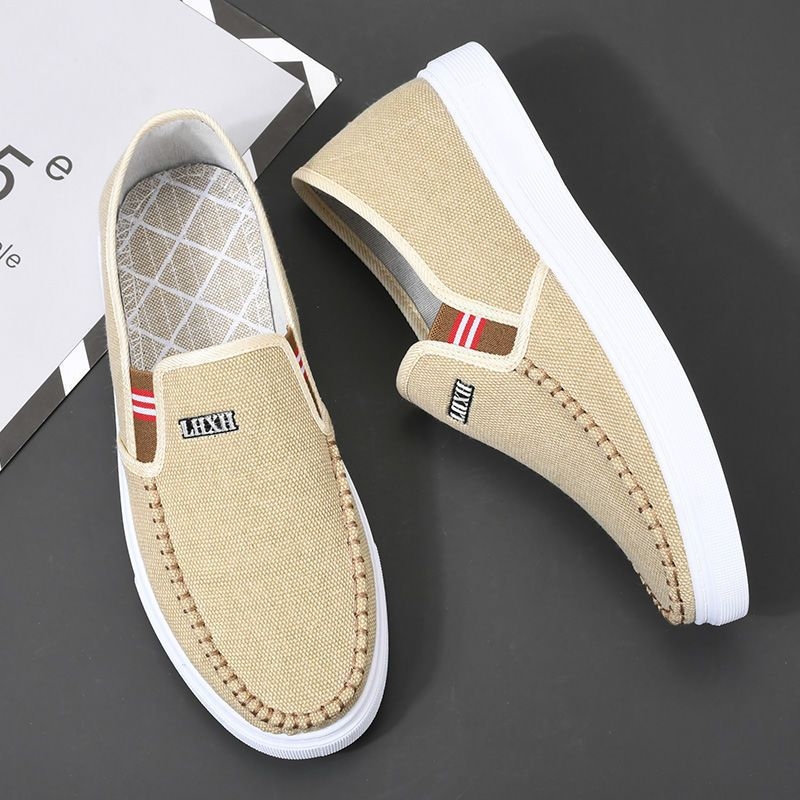 Muške platnene tenisice – bez vezica, prozračne, lagane, niski vrh, špičasti nos