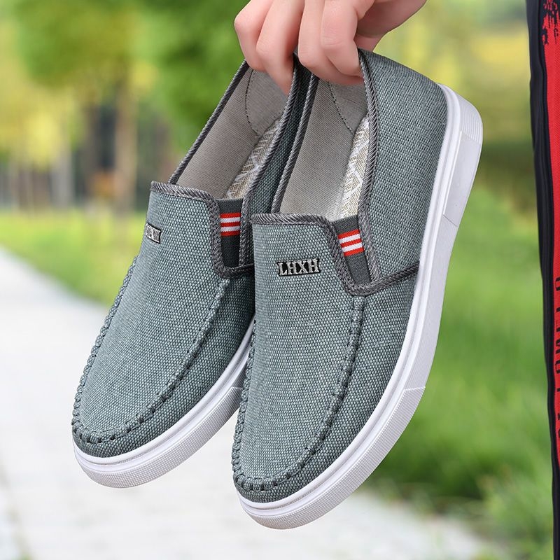 Muške platnene tenisice – bez vezica, prozračne, lagane, niski vrh, špičasti nos