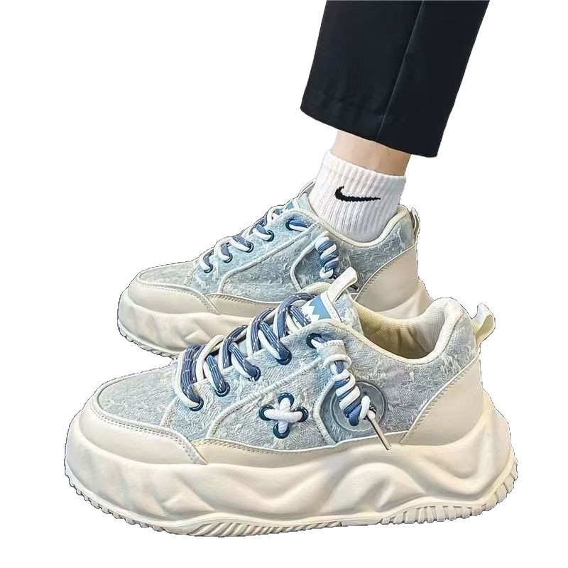 Loafers bărbătești de vară, din pânză, talpă din cauciuc, profil scăzut, vârf rotund