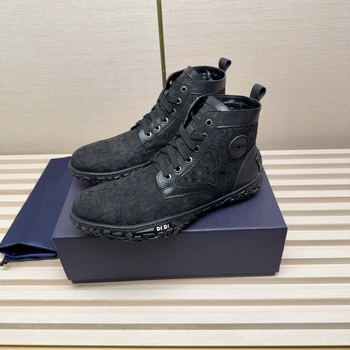 Adidași înalți pentru bărbați, din denim, cu patchwork din pânză (upper denim; patchwork; înalt; șireturi; talpă antiderapantă)