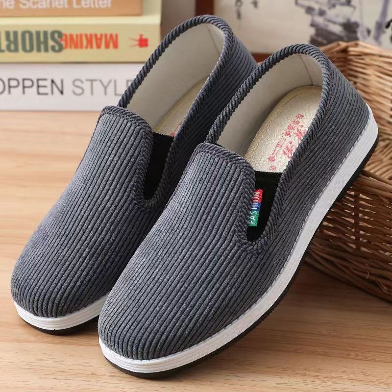 Pantofi bărbați din velur, cu partea superioară din velur, stil low-top, respirabili, vârf rotund, talpă turnată prin injecție