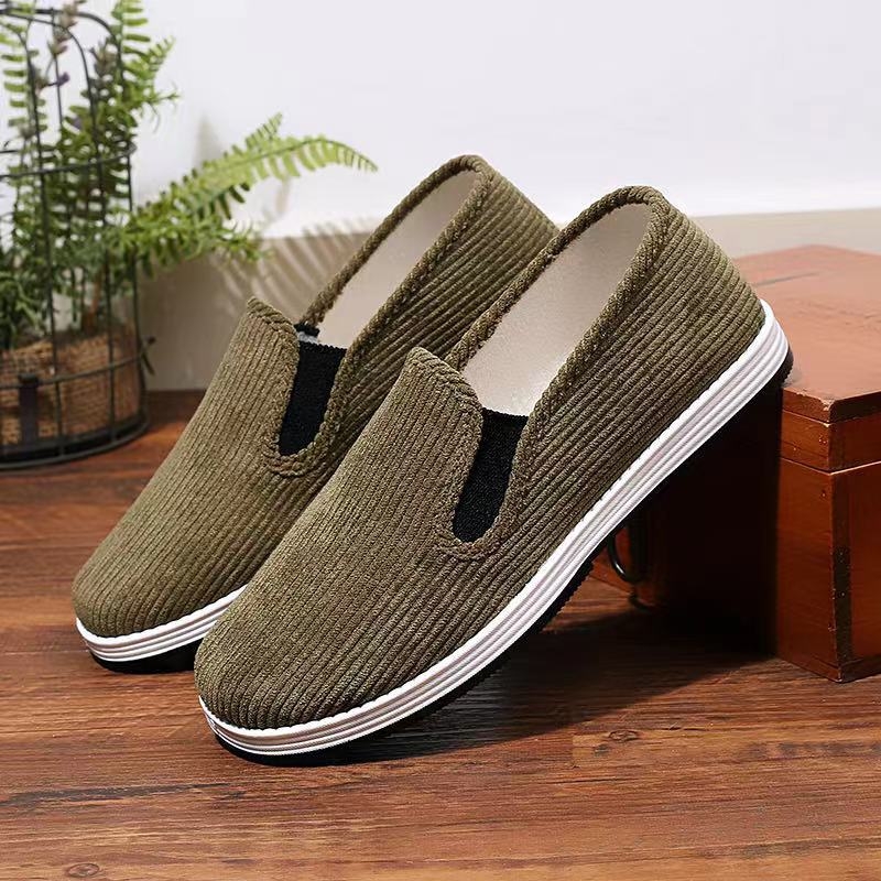 Pantofi bărbați din velur, cu partea superioară din velur, stil low-top, respirabili, vârf rotund, talpă turnată prin injecție