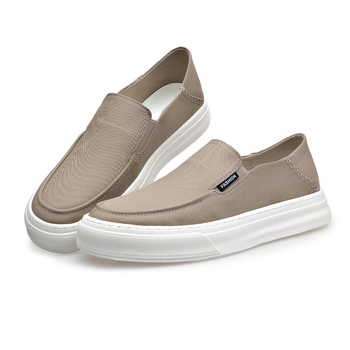 Pánske casual slip-on board topánky, priedušný vrch z Oxford materiálu, ľahké, 3–5 cm hrubá gumová podrážka