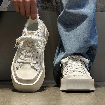 58106 Original platnene tenisice s kvadratnim vrhom, unisex, niski gornji dio, debela đona, vezanje, proljeće 2025