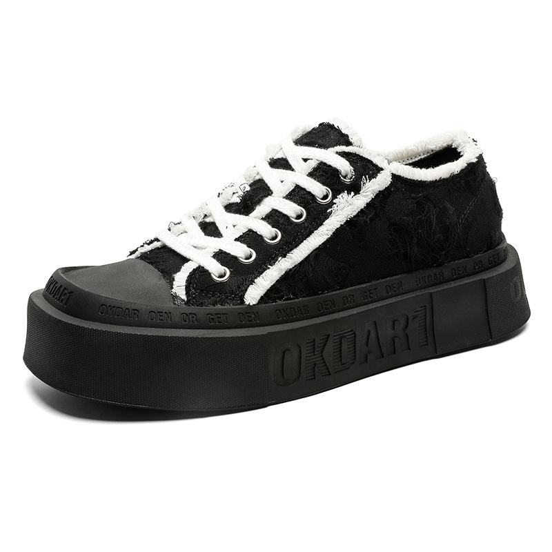 58106 Original platnene tenisice s kvadratnim vrhom, unisex, niski gornji dio, debela đona, vezanje, proljeće 2025