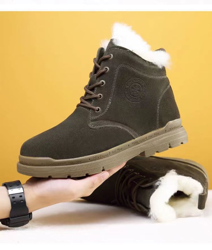 Unisex talvesussid veisnahast ja villase voodriga, paksenenud talla, libisemiskindel ja kulumiskindel